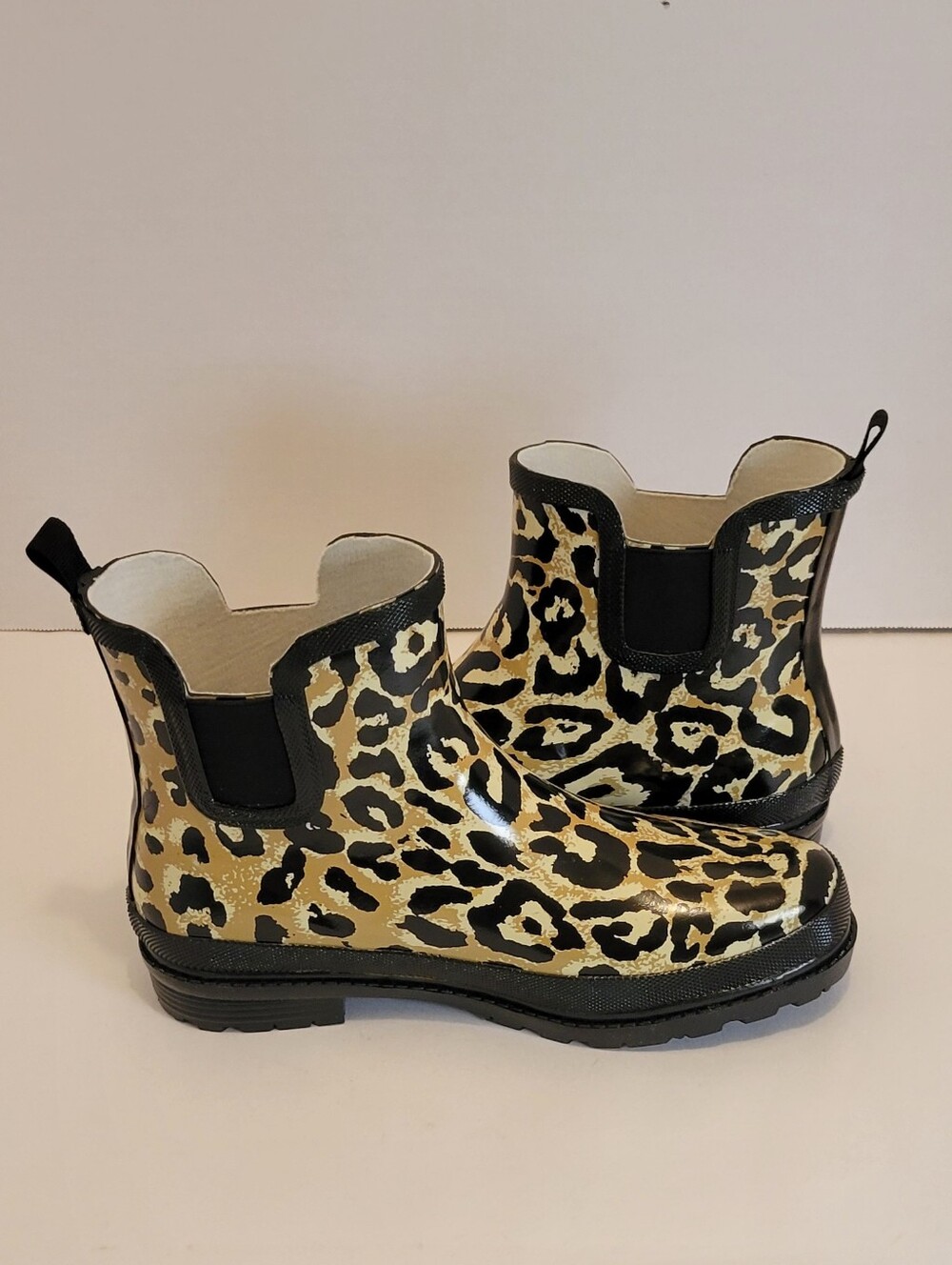 Journee Collection Tekoa Leopard Print Chelsea Rain Boots Waterproof Size 9 NWOT - Picture 8 of 12